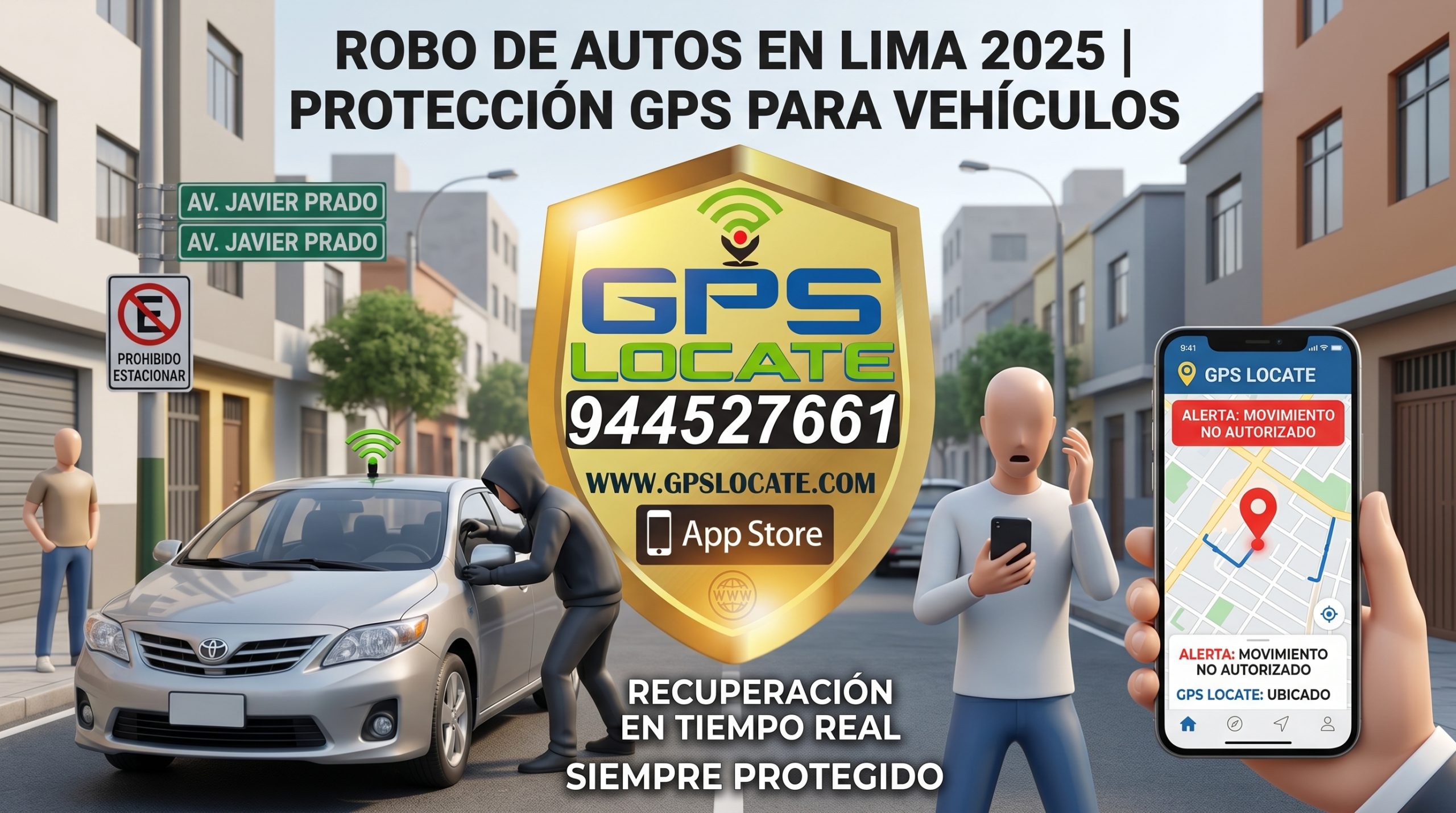 Robo de autos en Lima 2025 protección GPS vehicular - GPS UBICAR
